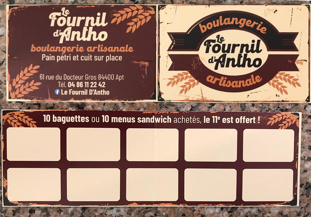 Carte de fidélité le Fournil d'Antho